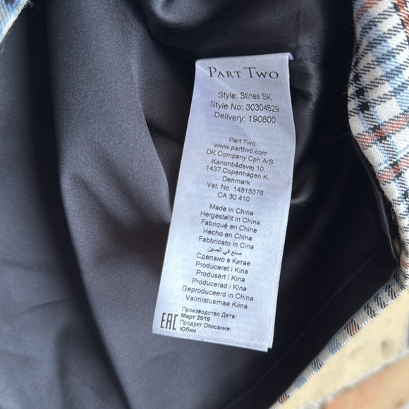 Part Two Classic Plaid Skirt - Picture 2 of 5